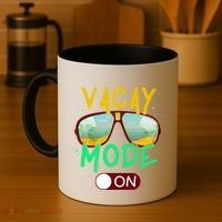 Retro Vacay Mode On Sunglasses Beach Swimming Summer Vibes Great Gift Coffee Mug thumb 4