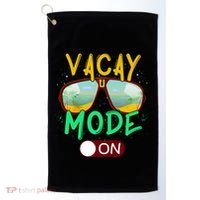 Retro Vacay Mode On Sunglasses Beach Swimming Summer Vibes Great Gift Golf Towel thumb 0