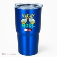 Retro Vacay Mode On Sunglasses Beach Swimming Summer Vibes Great Gift Tumbler thumb 0