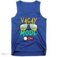 Retro Vacay Mode On Sunglasses Beach Swimming Summer Vibes Great Gift Tank Top thumb 0