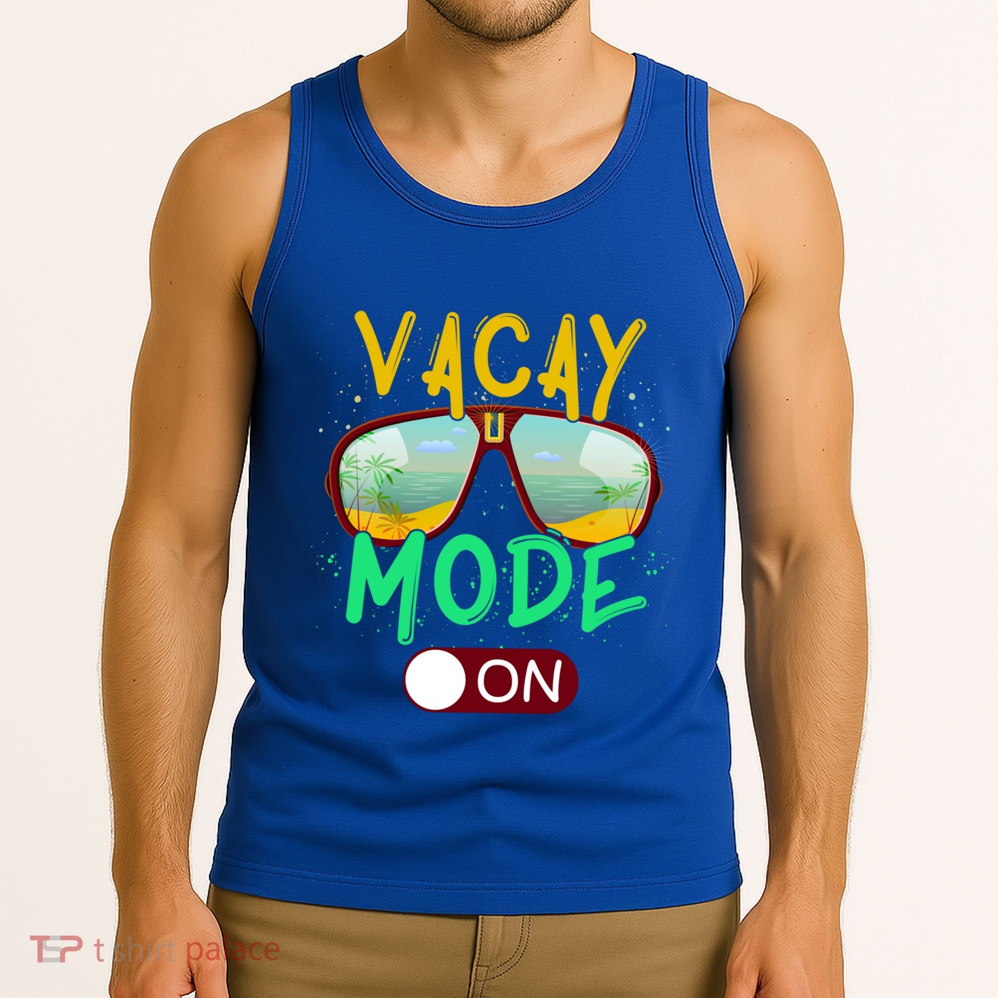 Retro Vacay Mode On Sunglasses Beach Swimming Summer Vibes Great Gift Tank Top