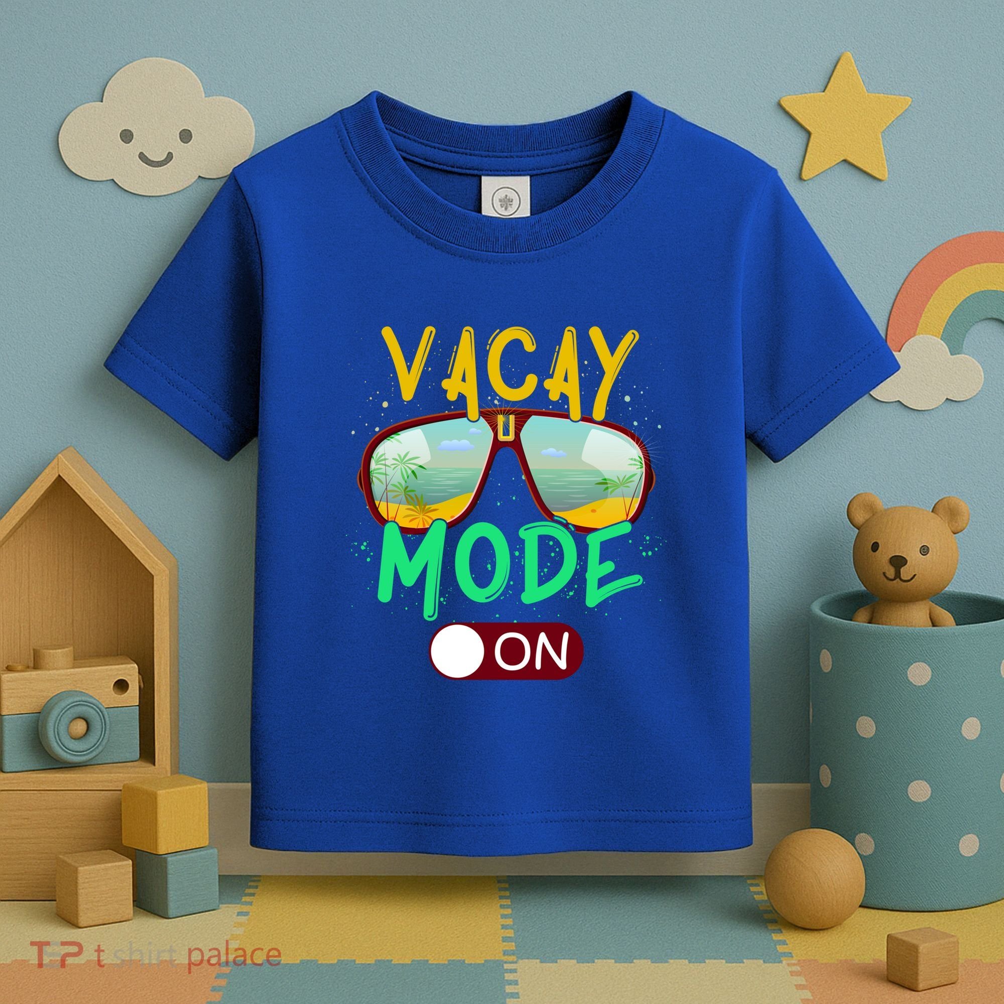 Retro Vacay Mode On Sunglasses Beach Swimming Summer Vibes Great Gift Toddler T-Shirt