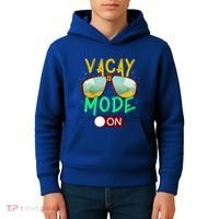 Retro Vacay Mode On Sunglasses Beach Swimming Summer Vibes Great Gift Kids Hoodie thumb 4