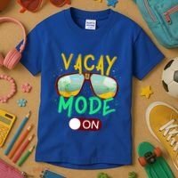 Retro Vacay Mode On Sunglasses Beach Swimming Summer Vibes Great Gift Kids T-Shirt thumb 3