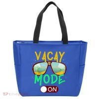Retro Vacay Mode On Sunglasses Beach Swimming Summer Vibes Great Gift Tote Bag thumb 0
