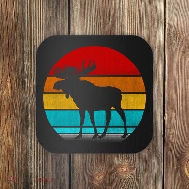 Retro Vintage Moose Coaster