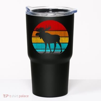 Retro Vintage Moose Tumbler