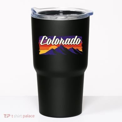 Retro Vintage Mountains Colorado Tumbler