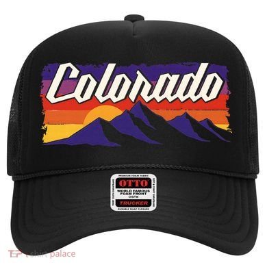 Retro Vintage Mountains Colorado Hat
