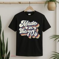Retro Vintage Made In The 70s 1970s Born Birthday Day Gift T-Shirt thumb 2