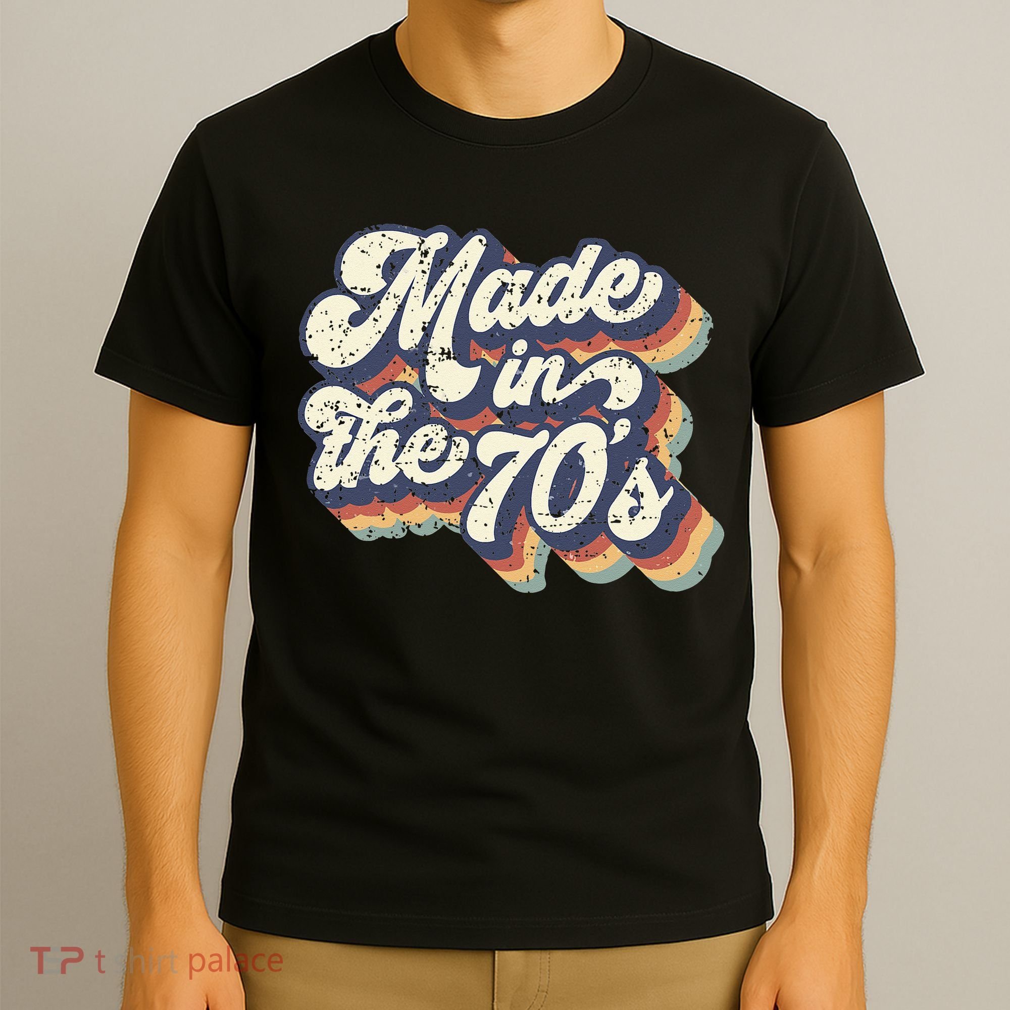Retro Vintage Made In The 70s 1970s Born Birthday Day Gift T-Shirt