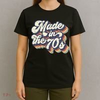 Retro Vintage Made In The 70s 1970s Born Birthday Day Gift T-Shirt thumb 4
