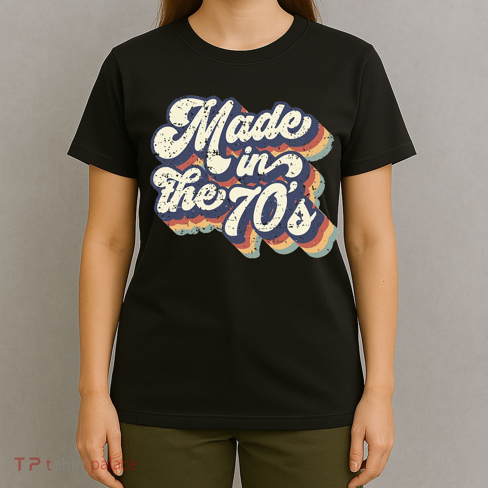 Retro Vintage Made In The 70s 1970s Born Birthday Day Gift T-Shirt