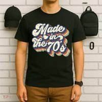 Retro Vintage Made In The 70s 1970s Born Birthday Day Gift T-Shirt thumb 6