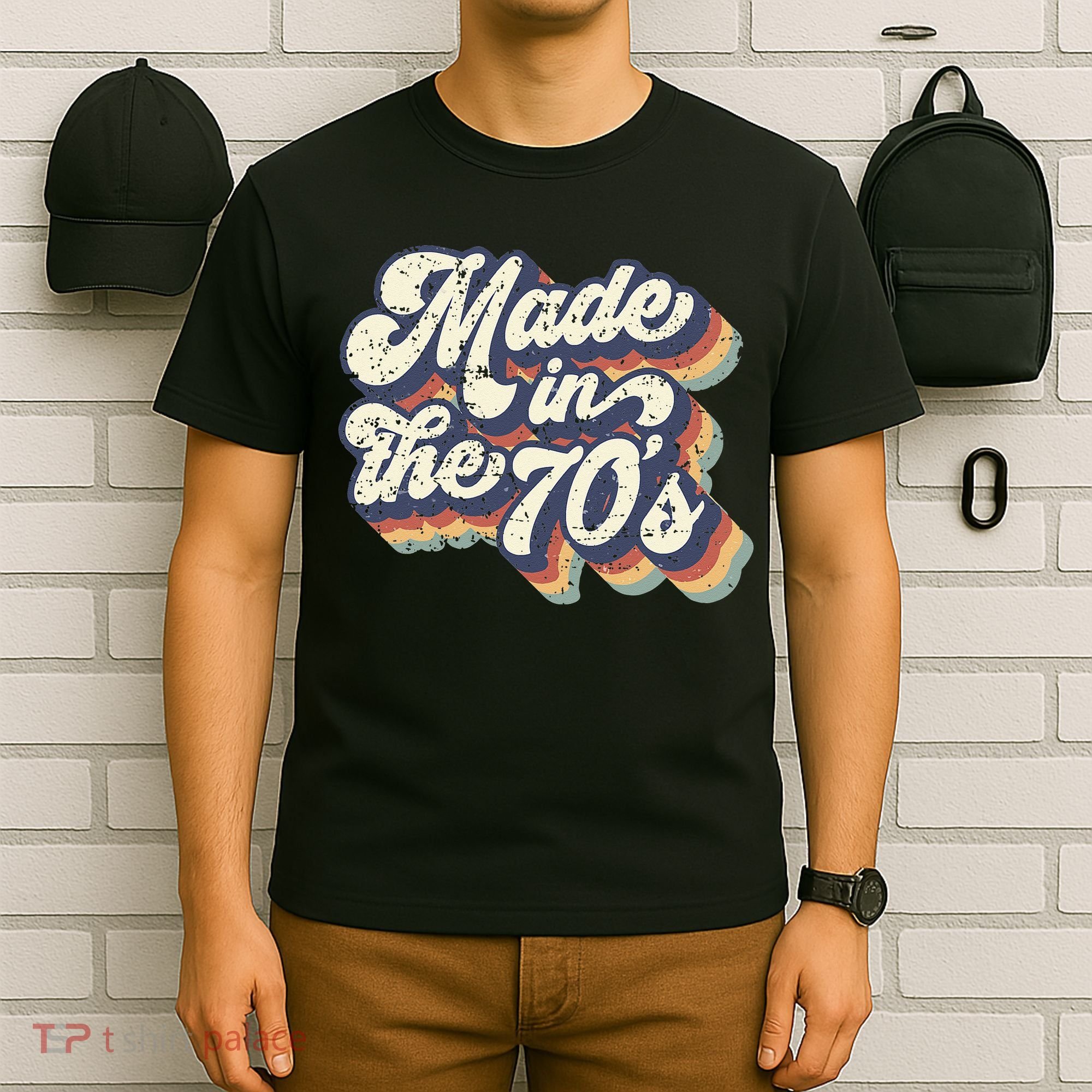 Retro Vintage Made In The 70s 1970s Born Birthday Day Gift T-Shirt