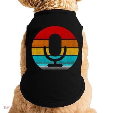 Retro Vintage Microphone Doggie Tank