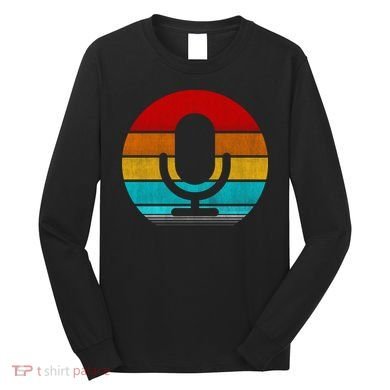 Retro Vintage Microphone Long Sleeve Shirt
