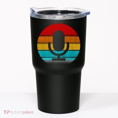 Retro Vintage Microphone Tumbler