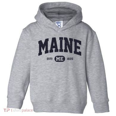 Retro Vintage Maine Toddler Hoodie