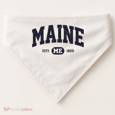 Retro Vintage Maine USA-Made Doggie Bandana