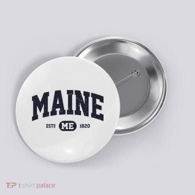 Retro Vintage Maine Button