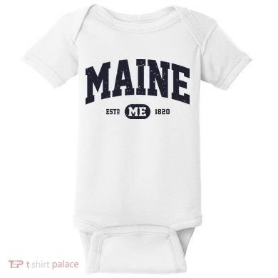 Retro Vintage Maine Baby Bodysuit