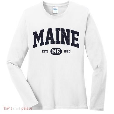 Retro Vintage Maine Women's Long Sleeve Shirt