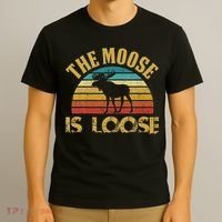 Retro Vintage Moose Is Loose T-Shirt thumb 3