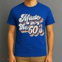 Retro Vintage Made In The 60s 1960s Born Birthday Day Gift T-Shirt thumb 3
