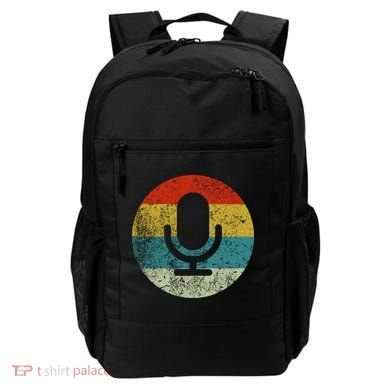 Retro Vintage Microphone Computer Icons Podcast Backpack
