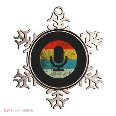 Retro Vintage Microphone Computer Icons Podcast Ornament