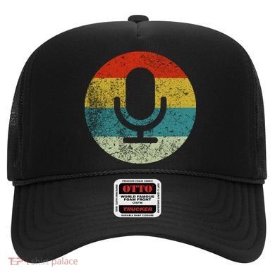Retro Vintage Microphone Computer Icons Podcast Hat