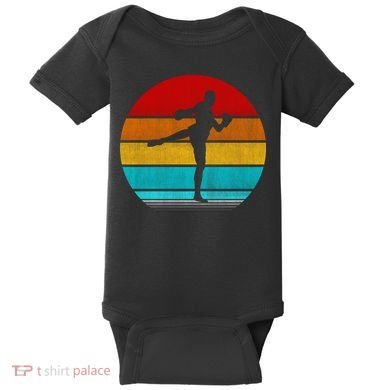 Retro Vintage Muay Thai Baby Bodysuit