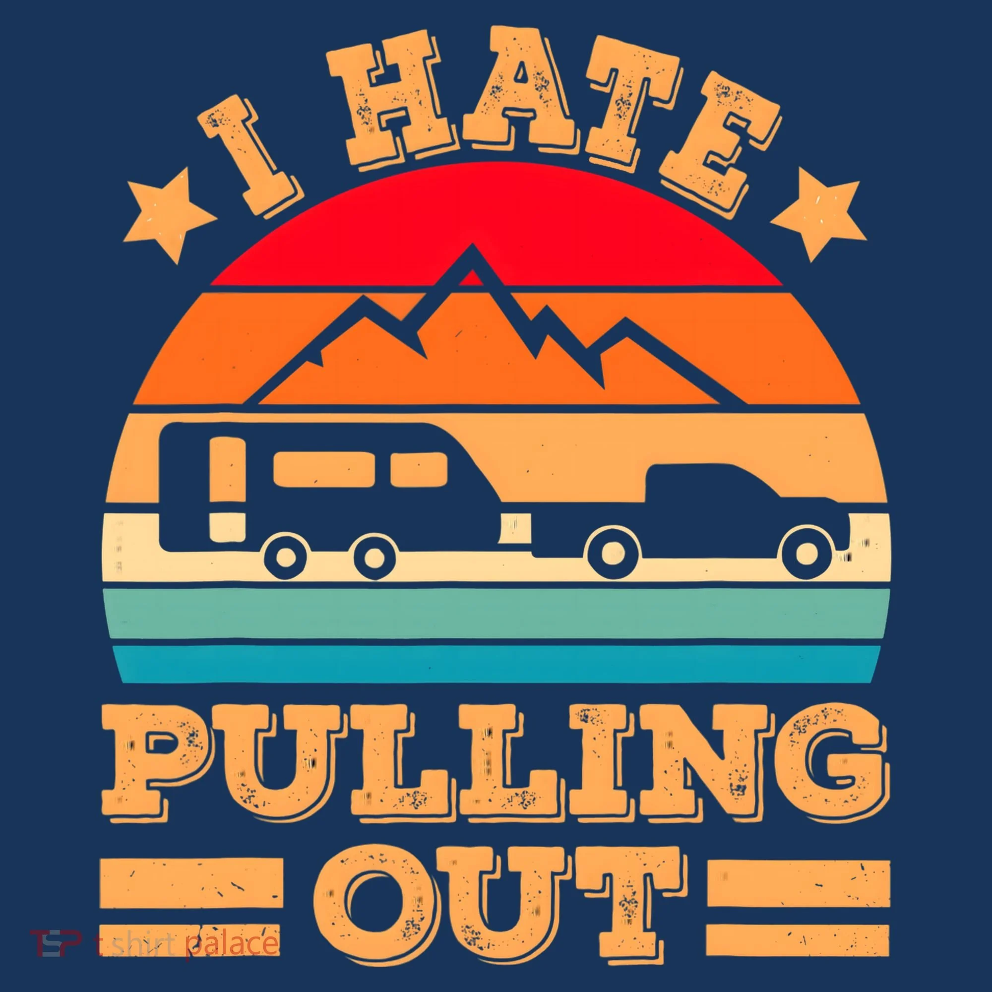 Retro Vintage Mountains I Hate Pulling Out Funny Camping Women's Sweatshirt