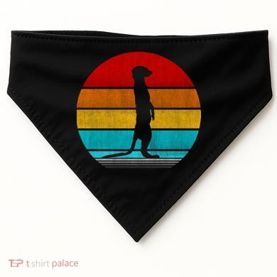 Retro Vintage Meerkat USA-Made Doggie Bandana