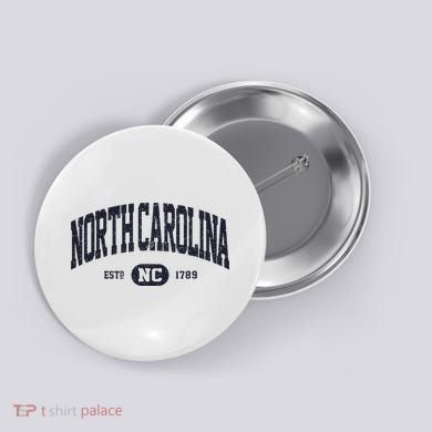 Retro Vintage North Carolina Button