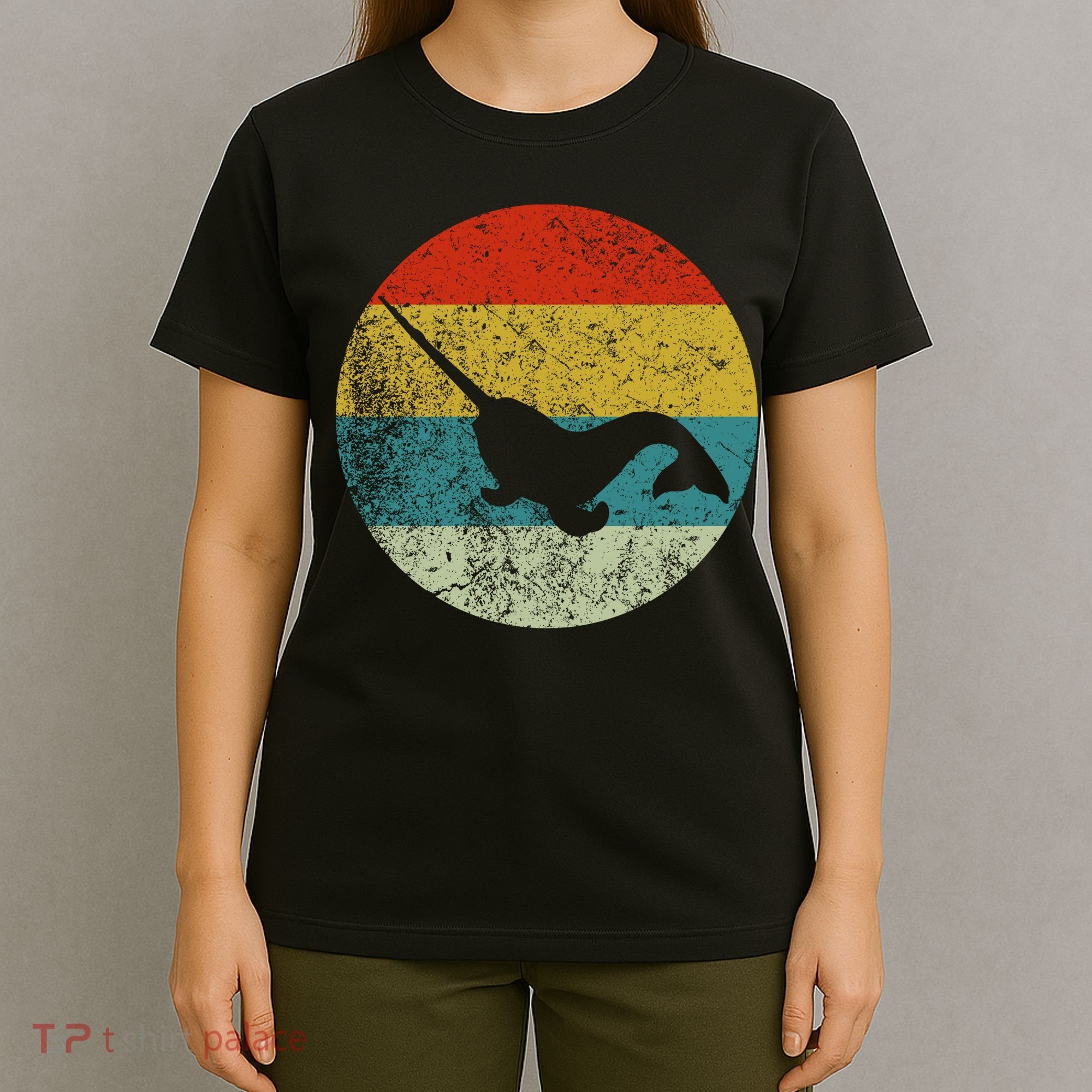 Retro Vintage Narwhal T-Shirt