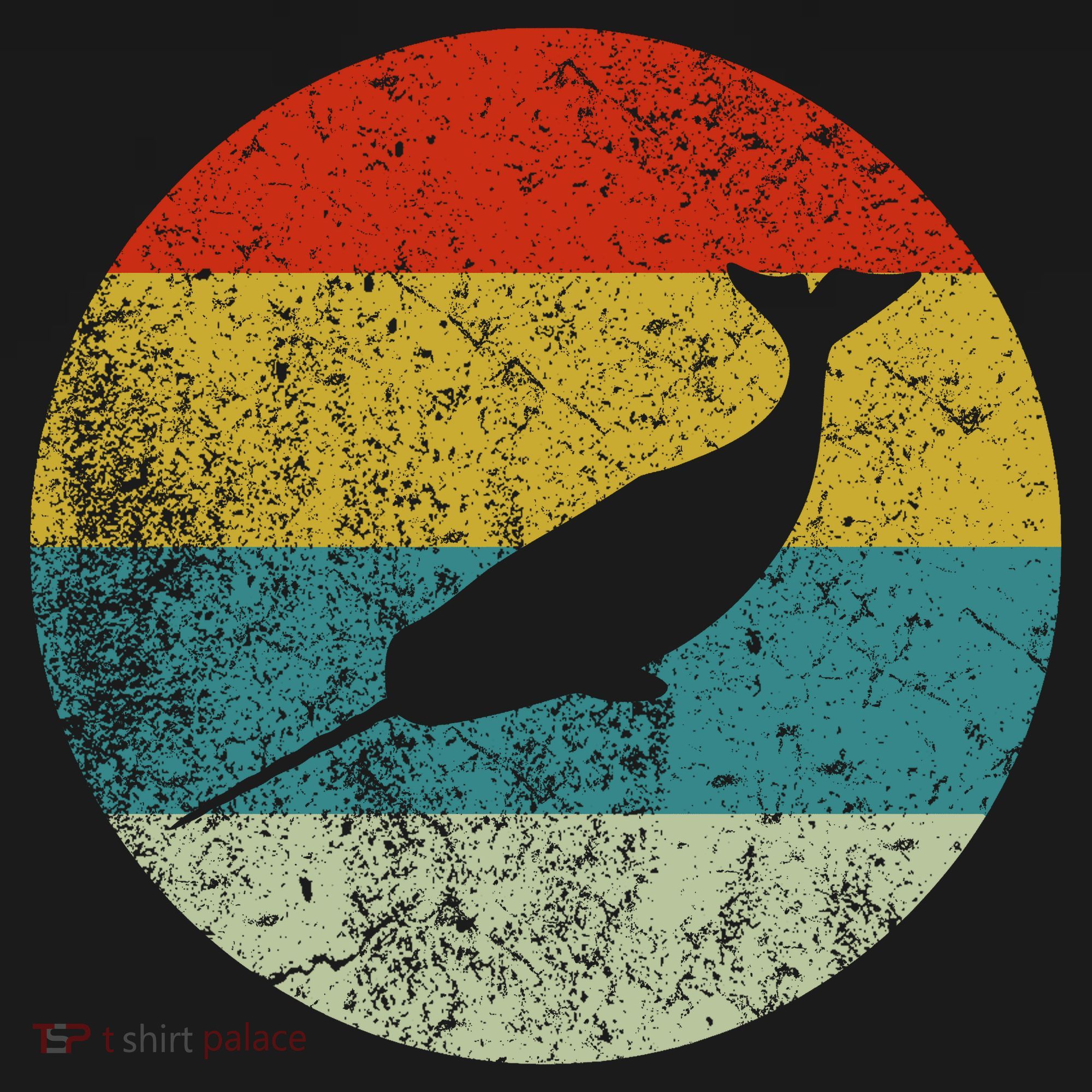 Retro Vintage Narwhal T-Shirt
