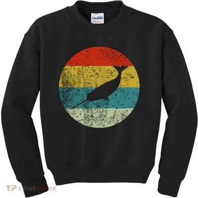 Retro Vintage Narwhal Kids Sweatshirt