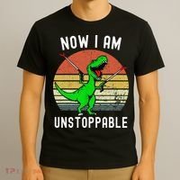 Retro Vintage Now I Am Unstoppable Trex Funny TRex T-Shirt thumb 3