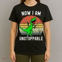 Retro Vintage Now I Am Unstoppable Trex Funny TRex T-Shirt thumb 4