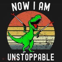 Retro Vintage Now I Am Unstoppable Trex Funny TRex T-Shirt thumb 7