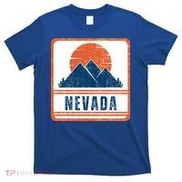 Retro Vintage Nevada USA Mountain Gift For Men T-Shirt thumb 0