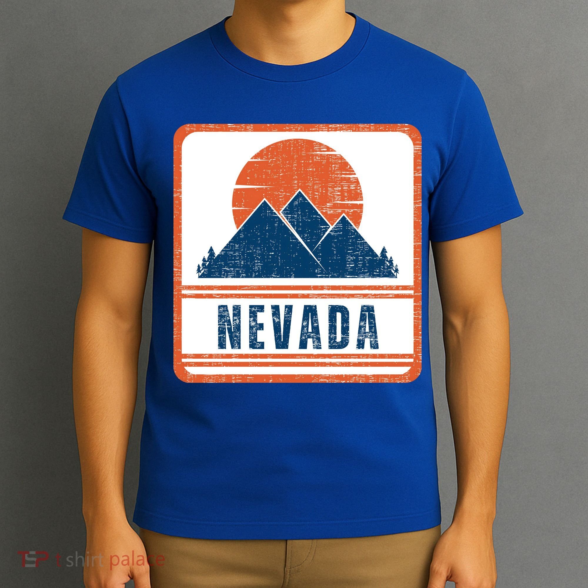 Retro Vintage Nevada USA Mountain Gift For Men T-Shirt