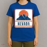 Retro Vintage Nevada USA Mountain Gift For Men T-Shirt thumb 4
