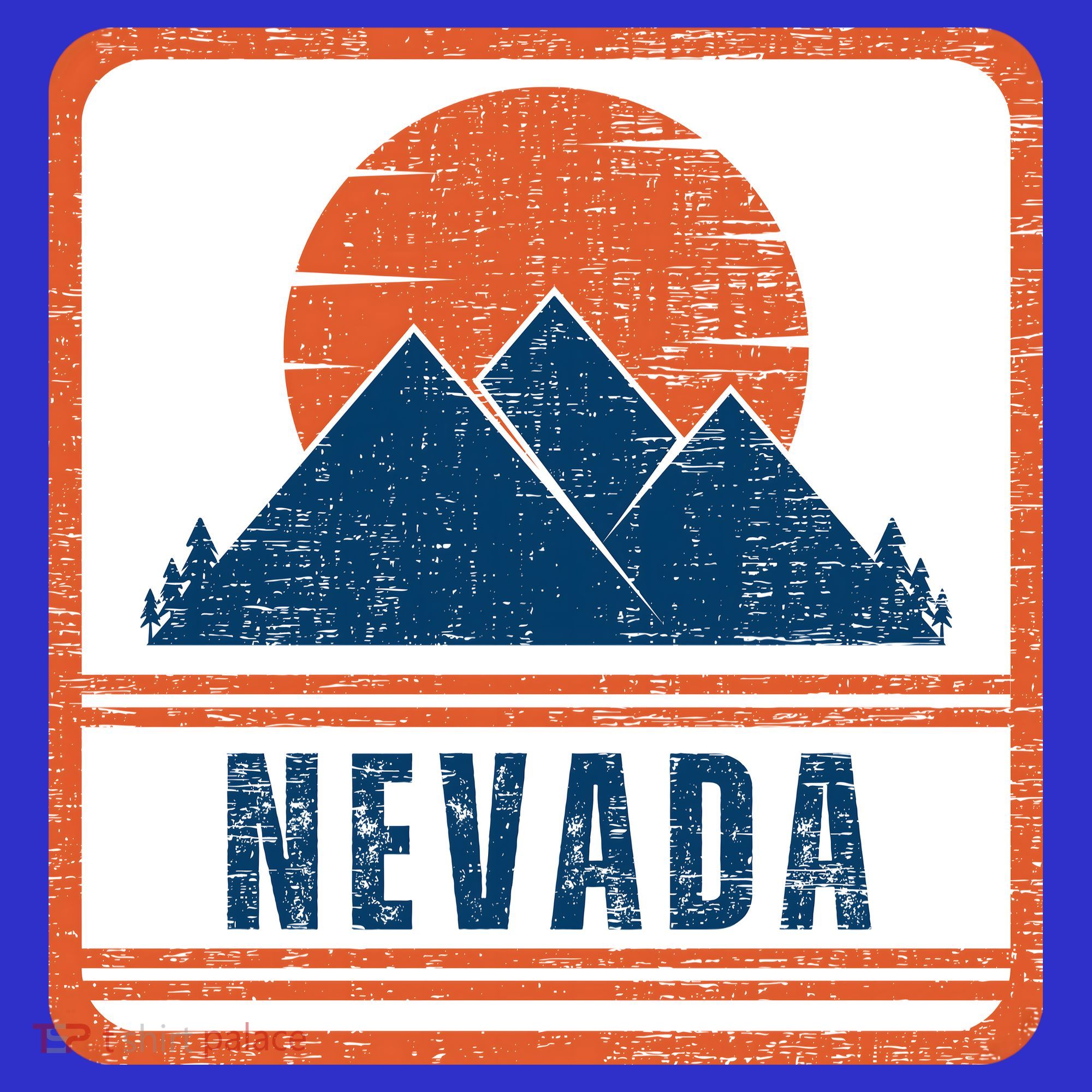 Retro Vintage Nevada USA Mountain Gift For Men T-Shirt
