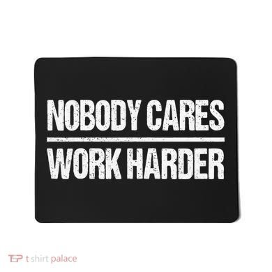 Retro Vintage Nobody Cares Work Harder Mousepad