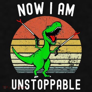 Retro Vintage Now I Am Unstoppable Trex Funny TRex Ladies PosiCharge Tri-Blend Wicking Tank
