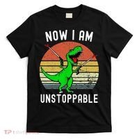 Retro Vintage Now I Am Unstoppable Trex Funny TRex T-Shirt thumb 0