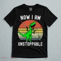 Retro Vintage Now I Am Unstoppable Trex Funny TRex T-Shirt thumb 5
